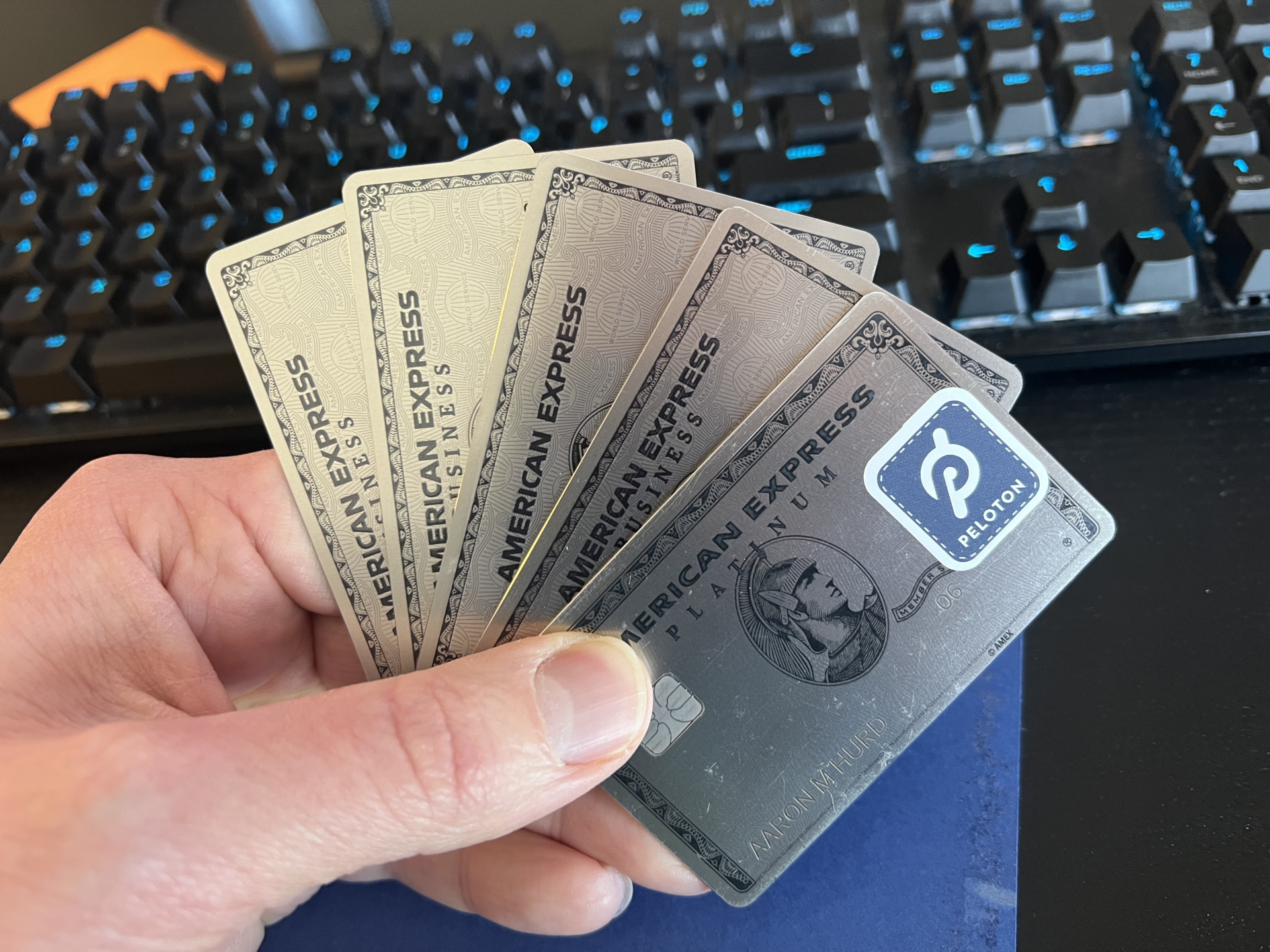 Holding five American Express Platinum cards