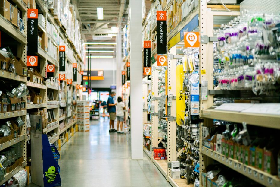 a store aisle filled with lots of items