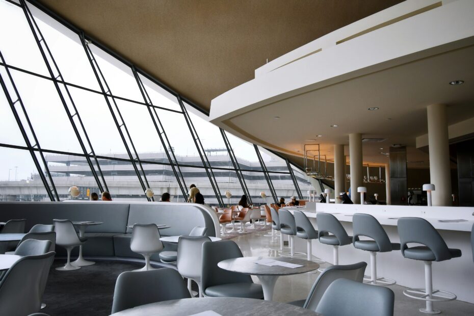 The restaurant in the TWA hotel