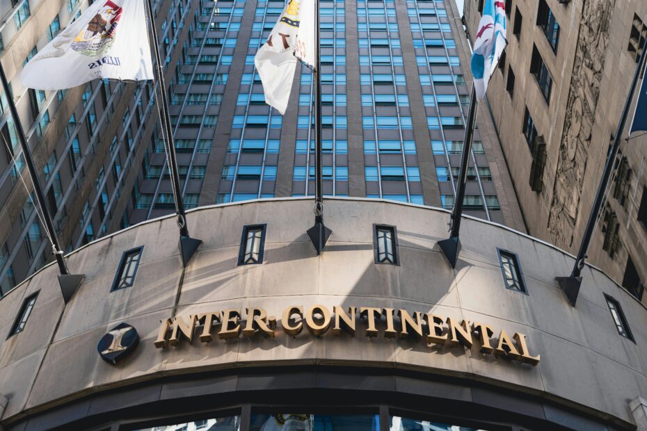 Low angle shot of hotel intercontinental