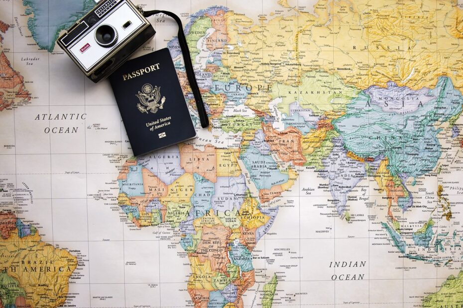 passport, map, world map