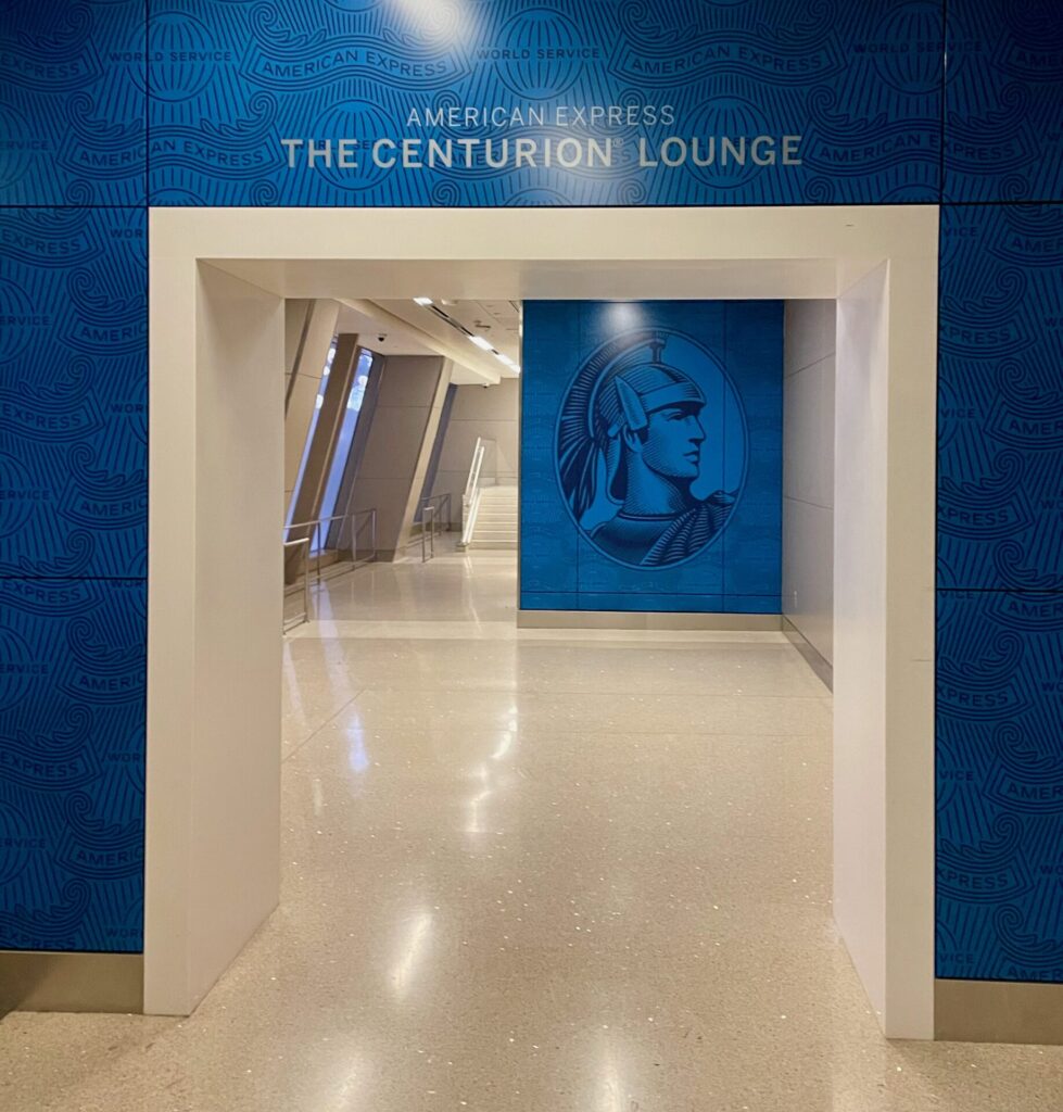 Entrance to The Centurion Lounge at LAX 2022